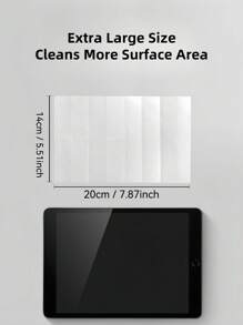 10/20/30/40/80 Duże jednorazowe chusteczki do czyszczenia ekranów, chusteczki do czyszczenia okularów, jednorazowa ściereczka do czyszczenia soczewek, miękki materiał, bez pozostałości włókien, odpowiednie do okularów, smartfonów, komputerów, telewizorów, aparatów fotograficznych i innych szklanych powierzchni, przenośne niezależne opakowanie, odpowiednie do domu, biura, szkoły, niezbędnych przedmiotów w podróży