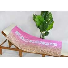 1pc 29″X58″ 31″X71″ Custom Dance Towel - Personalized Dance Team Gift - Dance Competition - Dance Nationals - Gift For Dancer - Ballerina Gift - Gymnastics Gift - 白色 - 查看 2