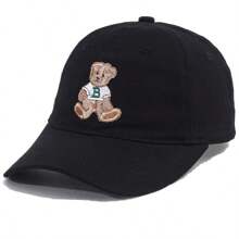 JZML 1 Unisex Bear Embroidery Casual Baseball Cap
