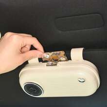 1pc Car Sunglass Holder Clip, Multifunctional Glasses Case On Visor, Convenient Sunglasses Storage Box For Automobile