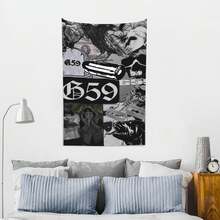 Uicideboy Tapestry Wall Hanging And Desktop Covering, Suitable For Living Room, Bedroom, Dormitory Decoration, Living Room Decoration, Decorative Wall Pieces, Animation Room Decoration - Black - View 4