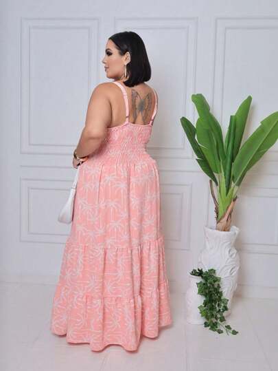 Vestido Longo Plus Size Decote V e Alcinha Regulável