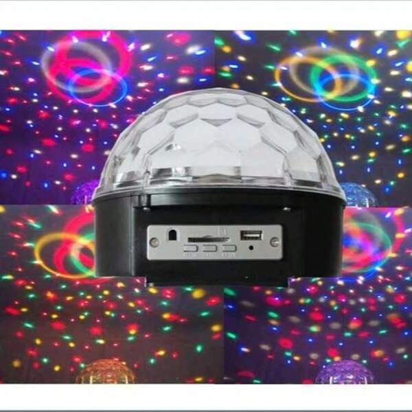 Globo De Luz Led Giratorio com bluetooth Festa Mp3 Memoria Usb Bivolt TB-1546
