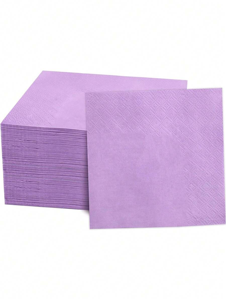 20/60/100 servilletas de bebida moradas, servilletas de cóctel moradas de 2 capas, servilletas desechables moradas para cena, boda, fiesta de cumpleaños, graduación