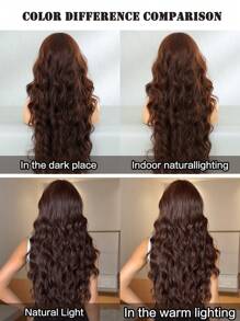 NICKY WALL Women's Moca Brown Long Curly Wig With Bangs 26 Inch Loose Wave Wavy Wig Fluffy Natural Fashionable Synthetic Heat Resistant Fiber Hair Wigs For Daily Party Use