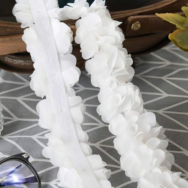 1M/39.37in Three-Dimensional Chiffon Lace Flowers Hand Shaking Flower, Shoes, Hats And Clothing DIY, Clothing Accessories, Swimsuit Decorative Accessories