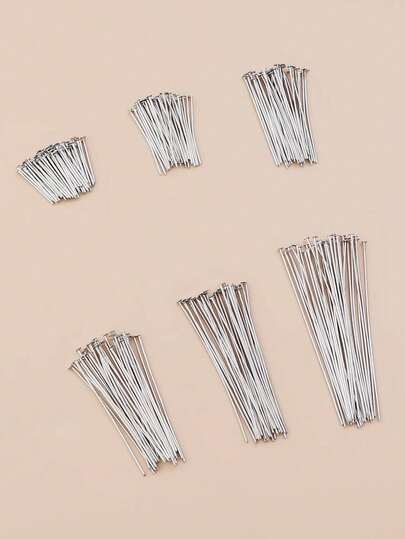 100pcs Stainless Steel Eye Pins 20/30/40/50/60/70mm Head Pins Findings Open Eye Pin For Earring Bracelet Pendant Jewelry Making Stainless Steel Color