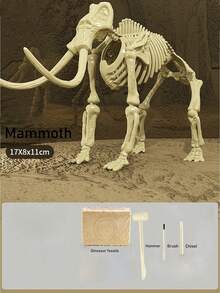 1Pc Dinosaur Fossil Digging Toy (Free Tools) - T-Rex/Triceratops & More, Kids DIY Educational Digging Treasure Toy For Boys Girls