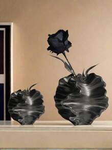 Vase décoratif en résine minimaliste moderne et créatif, décoration pour salon, entrée, cabinet TV, bureau, bureau à domicile, pot à fleurs de style artistique de luxe léger, décoration de table à thé, de cabinet TV dans le style wabi-sabi domestique