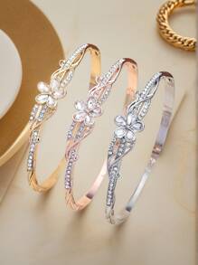 Tiny Shiny Charming Flower Teen Bracelets, Suitable For Daily Wear