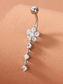 1 pieza Piercing para el ombligo con diseño simple de cabeza de gato/corazón, estilo mariposa de clip, sin necesidad de perforación, variedad de estilos