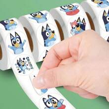 Bluey Bluey 500pcs Bluey Cartoon Stickers - 7 Adorable Designs, Thick & Durable Decals For Laptops, Luggage, Notebooks | Perfect For School, Travel & DIY Crafts(Random Style)
