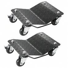 Heavy Duty Car Tire Dolly Set - 2 PCS Auto Repair Wheel Skates For 3000LB Capacity - Black - View 7