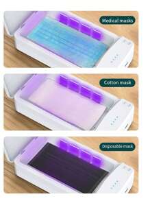 RAF Caixa de Desinfecção Portátil USB Para Celular, Desinfetante de Ferramentas de Salão de Manicure, Adequado Para Manicure Doméstica e de Salão, Esterilizador UV Compacto e Multifuncional Para Têxteis, Metais, Plásticos, Eletrônicos, Ferramentas Cosméticas, Vidro e Cerâmica