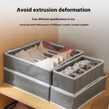 4 Stücke zusammenklappbare BH-Organizer - stapelbare Gitterschubladen-Einteilungen für Unterwäsche/Socken, platzsparende Kleiderschrank-Boxen (hält über 30 Artikel)