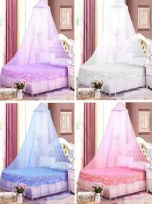 1 pieza Red mosquitera para cama, red mosquitera para decoración de habitaciones - protección contra insectos tipo dosel triangular, tienda de campaña con malla para exterior, protección para jardín, red mosquitera triangular con 1 abertura (para camas de 4 tamaños)