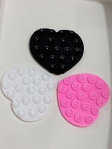 2/3/5件装多功能24孔方形硅胶手机吸盘和心形双面硅胶手机吸盘支架。坚固的硅胶吸盘可固定手机，防止其掉落。适用于视频拍摄、自拍等各种场景。 - 彩色 - 查看 8