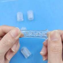 10 piezas-Protectores de silicona para los dedos de los pies con agujero, tapa de dedo transpirable adecuado para correr en casa para damas, protector de dedo transpirable anti-fricción para prevenir ampollas, aliviar la elasticidad del pie, separador de dedos, cubierta protectora para el dedo meñique, callos, corrector de ampollas, protector de juanete