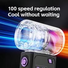 New Portable Turbo Small Air Cannon Handheld Fan 150 Wind Speeds Adjustable Mini Electric Fan USB Charging Fan Outdoor Mini Fan - Pink Orange - View 4