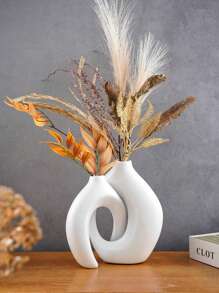 Hollow Vase 1 Set, Round Modern Vase Nordic Simple Bookshelf Ornaments, Beautiful Bohemian Vase, Suitable For Stylish Living Room Porch Tea Table Ornaments.
