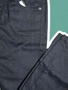 Teen Boy Lycra Twill Trousers 1 To 16 - màu đen - Xem 3