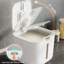 5kg Large Insect-Proof And Moisture-Proof Rice Bucket Cereal Sealed Jar Kitchen Storage Container Household Storage Box With Lid
