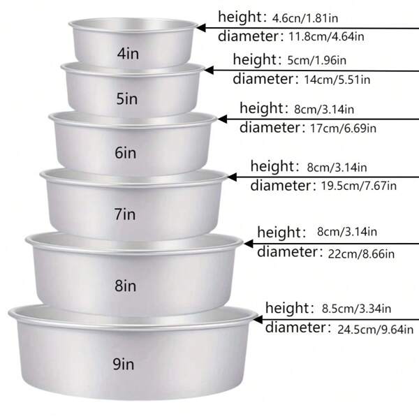 1 Piece / 3 Pieces Round Aluminum Cake Mold, Non-Stick Round Cake Pan, Chiffon Cake Baking Pan, Mousse Cake Baking Pan, Baking Pan, Non-Stick Aluminum Cake Pan, Professional Baking Utensils, Reusable, Suitable For Home Oven Baking, Essential Kitchen Baking Tool, Very Suitable For Home Kitchen Baking Tray, Suitable For Birthday And Wedding And All Kinds Of Holiday Gatherings