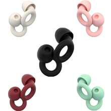 Tappi per le orecchie in silicone riutilizzabili, con riduzione del rumore di 24 dB, 3 misure di punte intercambiabili, lavabili per dormire e ridurre il rumore, comodi e indolori, con custodia portatile inclusa