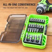 EstiloTendenciaGreenworks Juego De 70 Piezas De ConduccióN Con ClasificacióN De Impacto, Juego De Puntas De Destornillador, Broca Fresada De PrecisióN, Funda Modular, Soporte MagnéTico Para BrocasCalidad PremiumVersióN Mejorada - Juego de destornilladores de 30 piezas - Ver 7