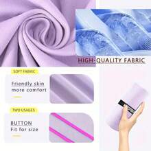 1pc Double-Sided Microfiber Ultra-Absorbent Fast Drying Towel, Sports & Fitness Towel, Lavender Purple, Moisture-Wicking, Sand-Free, Portable Yoga Swimming Camping Hiking Sports Towel