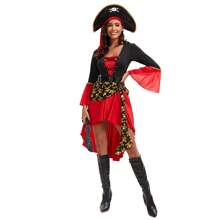 Nouveau déguisement de pirate pour femmes pour Halloween, costume de scène, tenue des pirates des Caraïbes, costume de mascarade, taille XXL