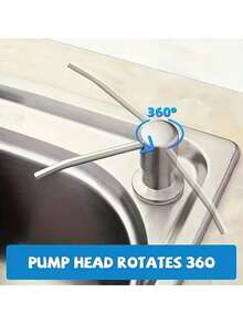 1件套水槽皂液器套装，内置式厨房水槽皂液器，330毫升容量皂液泵瓶，厨房卫浴配件，厨房用品，厨房配件，厨房工具 - 皂液器 - 查看 7