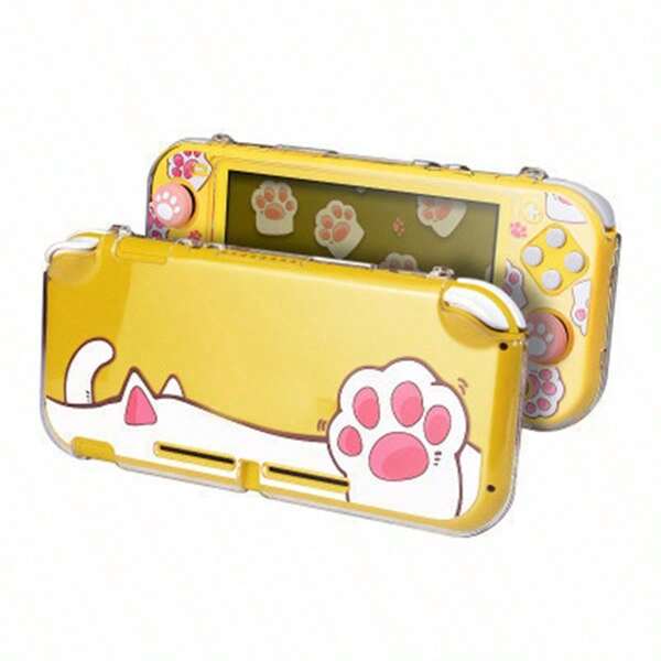 Cute Pink Cat Transparent PC Shell For Computer Case