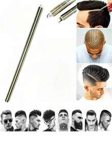 1/4pcs Professional Hair Carving Pen, Magical Hair Engraving Tool, Stainless Steel Razor Pen For Men Haircut, Eyebrow Shaping, Shaving - Multicolor - View 8