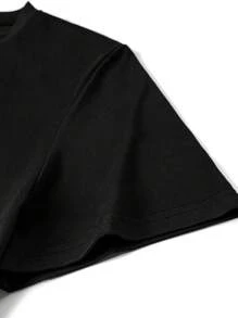 Camiseta informal de manga corta con cuello redondo y estampado de corazón para hombre en verano