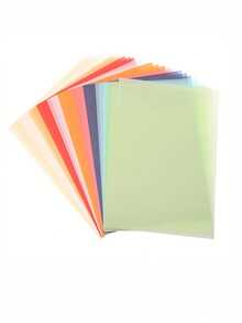 Colored Vellum Paper, 50 Sheets 10 Colors Transparent Vellum Paper A4/A5/A6 Translucent Tracing Paper Printable Clear Vellum Sheets For Printing Drawing Ink Jet Laser Printer, School Supplies,Back To School - Multicolor - View 12