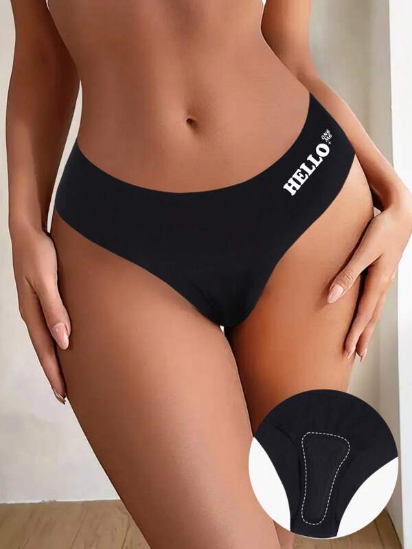 Tanga sin costuras ni marcas, con efecto cubrir para hacer ejercicio, para mujeres. Ropa interior con tanga incorporado con cubierta de látex para ocultar las líneas femeninas