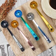 1PC Custom Coffee Scoop And Clip,Personalized Coffee Measuring Spoon,Gift For Coffee Lover,Coffee Bag Clip,Custom Coffee Lover's Gift