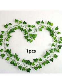 1/6/12pcs Artificial Ivy Vine, Fake Leaf Garland, Home Party Decorative Green Plants Foliage For Home, Window, Garden Gifts Birthday Graduation
