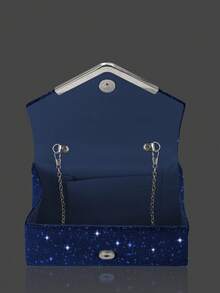 闪亮、优雅、时尚、迷人的水钻翻盖手提包,精致的女士晚宴包,搭配闪光水钻首饰三件套,奢华精致的水钻项链、手链和耳环,搭配婚纱、派对礼服、毕业礼服,适合女士派对、婚礼、晚宴、宴会晚宴包。 - 藏蓝色 - 查看 9