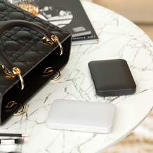 LED Lighted Makeup Mirror With Touch Screen, 3 Lighting Modes, Portable Stand, Foldable For Storage, Travel Vanity Mirror With Lights, Rechargeable Battery, Adjustable 3-Color Lighting, Travel Makeup Accessory, Birthday Gift For Mom And Friends