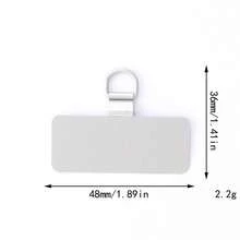 2 Pcs Universal Phone Lanyard Patchs Metal Slim Phone Strap Accessories Phone Lanyard Patch 0.4mm - Silver - View 9