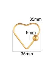 2 piezas Cierre de gancho en forma de corazón con cerradura de tornillo de acero inoxidable, color dorado, ganchos en espiral para hacer accesorios de joyería, collares y pulseras DIY