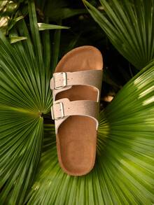 Tropiscape Fashion Buckle Flat Slippers Holiday Style Summer Men's And Women's Beach Buckle Outdoor Leisure Slippers Vacay Vibes Vacation Relax Beach Autumn Winter Gifts