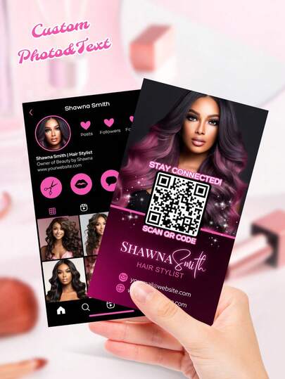 Personalized Beauty Salon, Hair Salon And Nail Art Business Cards, Customized Double-Sided Printing Business Membership Cards, 300gsm Coated Paper, DIY Business Cards, Beauty Business Cards, Makeup Artist Business Cards, Hair Salon Business Cards, Eyelash Business Cards, Nail Artist Business Cards, Influencer Business Cards, Fashionable, Colorful, Cute, Simple, Kawaii, Unique Personalized Custom Gifts,Back To School,School Supplies,School Supplies,Back To School,School Gift,For Office,For School,For Classroom,For Teacher Gifts,For University,For Colleague,For Dorm Rooms,For Teacher,For Boys And Girls,For Teenagers,Junior High School Students,Middle School Students,High School Senior High School Students,College Students,University Students,Freshman,Sophomore,Underclassmen,Multi-Functional,Ornamental,Reusable,Modern,Colorful,Cute,Vintage,Cartoon,Kawaii,Custom,Personalized,Unique,Customized,Workers,Clients,Students,For Business/Work/Office,For School