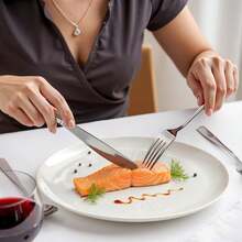 40PCS Stainless Steel Silverware Set, Flatware Set For Kitchen, Cutlery Set With Forks, Spoons And Knives, Modern Flatware Set Service For 8