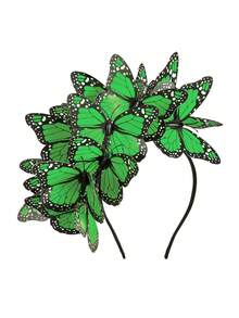 1 件蝴蝶头饰帽帝王蝶头饰皇冠茶会服装头饰万圣节服装 - 彩色 - 查看 9