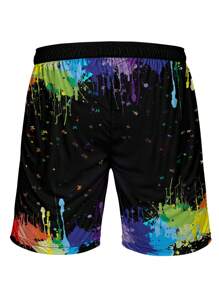 1 Stück Herren Mode lose 3D-Muster Kordelzug Cargoshorts, leicht & atmungsaktiv, lässiger Heimatstil, geeignet für Straße, Laufen, Wandern, Camping, Reisen, Strand, Party & Urlaubsgeschenke