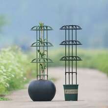 Small Multi-Loop Umbrella Type Garden Trellis, Iron Wire Climbing Frame For Vines, Passion Flower Lantern, Plant Climbing Frame For Roses And Mushroom Trellis - Multicolor - View 2