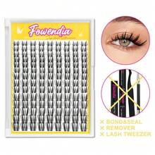 Fowendia California Sunset Wanna Be Manga Lashes Cluster C D Curl Lash Extension Kit And Lash Clusters 8-18mm With Seal And Remover - Ultra-Thin Transparent Bands, Lash Magic Anime False Lash Extension Kit,Effortlessbeautycozyvibes - Freya Single Pack - View 1